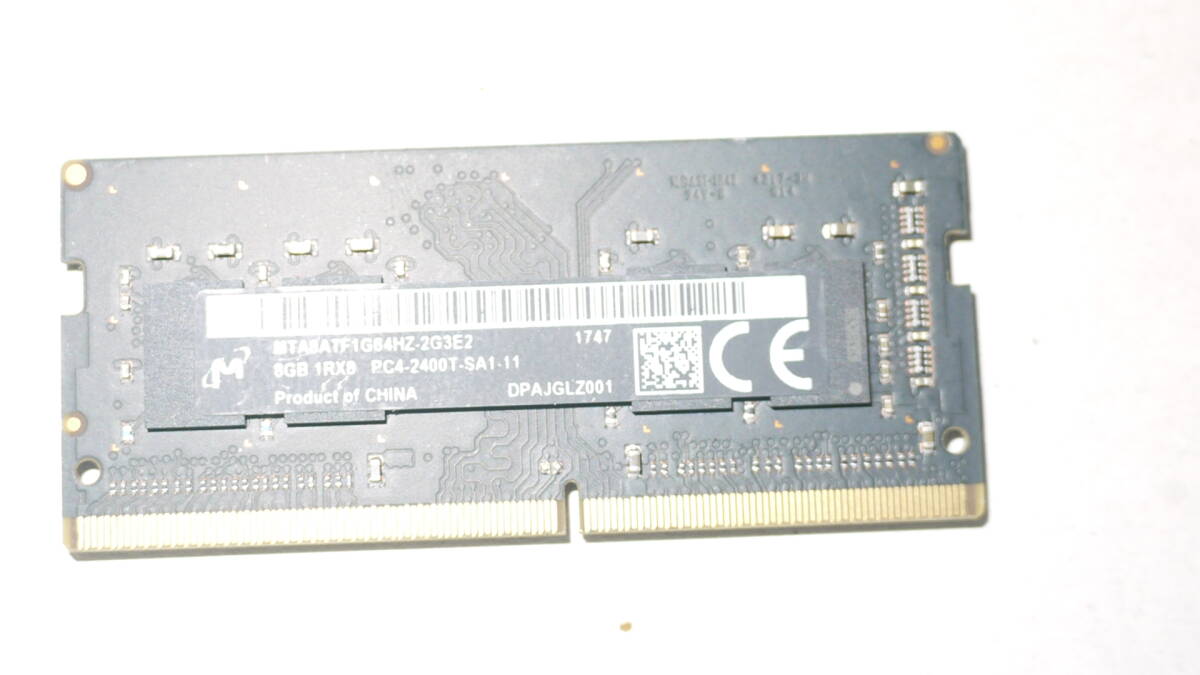 m社製　PC4-2400T　DDR4　8G　ノート用メモリー　中古品