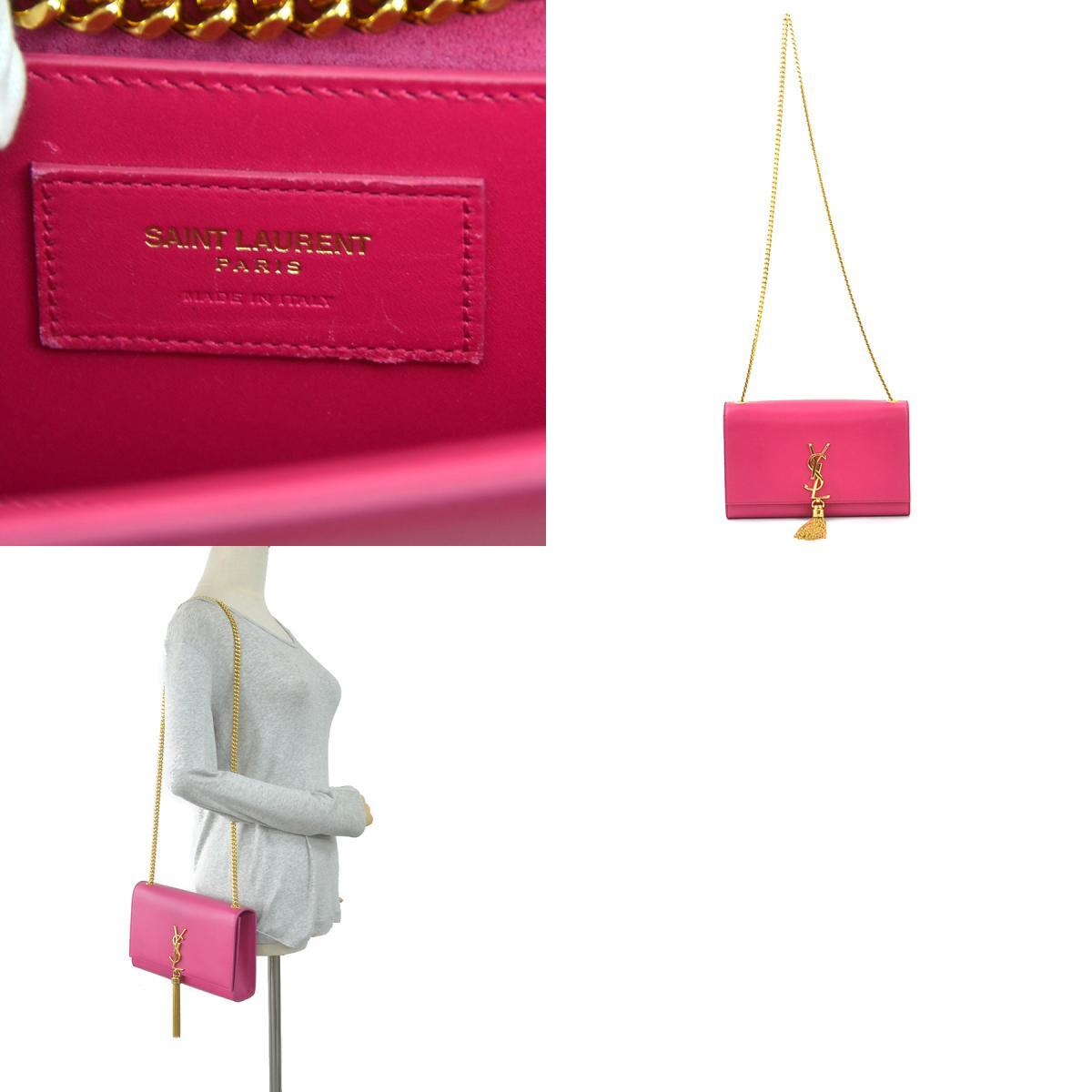 サン・ローラン ピンクレザー ショルダーバッグ サンローラン SAINT LAURENT ショルダーバッグ レザー ピンク 99978g
