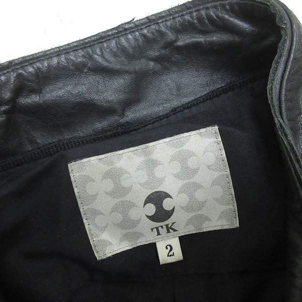 Q■TK タケオキクチ/TAKEO KIKUCHIバッファローレザー シングルライダースジャケット【2】MENS/106【中古】