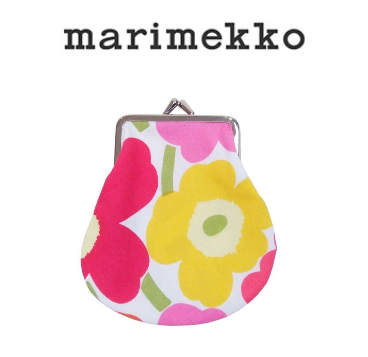 《マリメッコmarimekko／新品》がま口 コインケース 小銭入れ 小物入れ／PIENI KUKKARO ウニッコ MINI UNIKKO／020310 201／花柄／MR000320