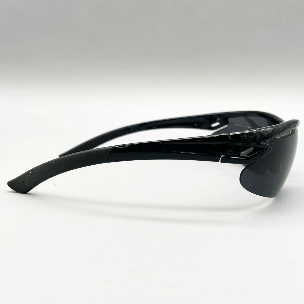 サングラス スポーツサングラス ハーフリム 紫外線防止 ブラック マット シンプル 超軽量 スキー 運動 アウトドア スポーツ 金物屋 在庫品_画像5
