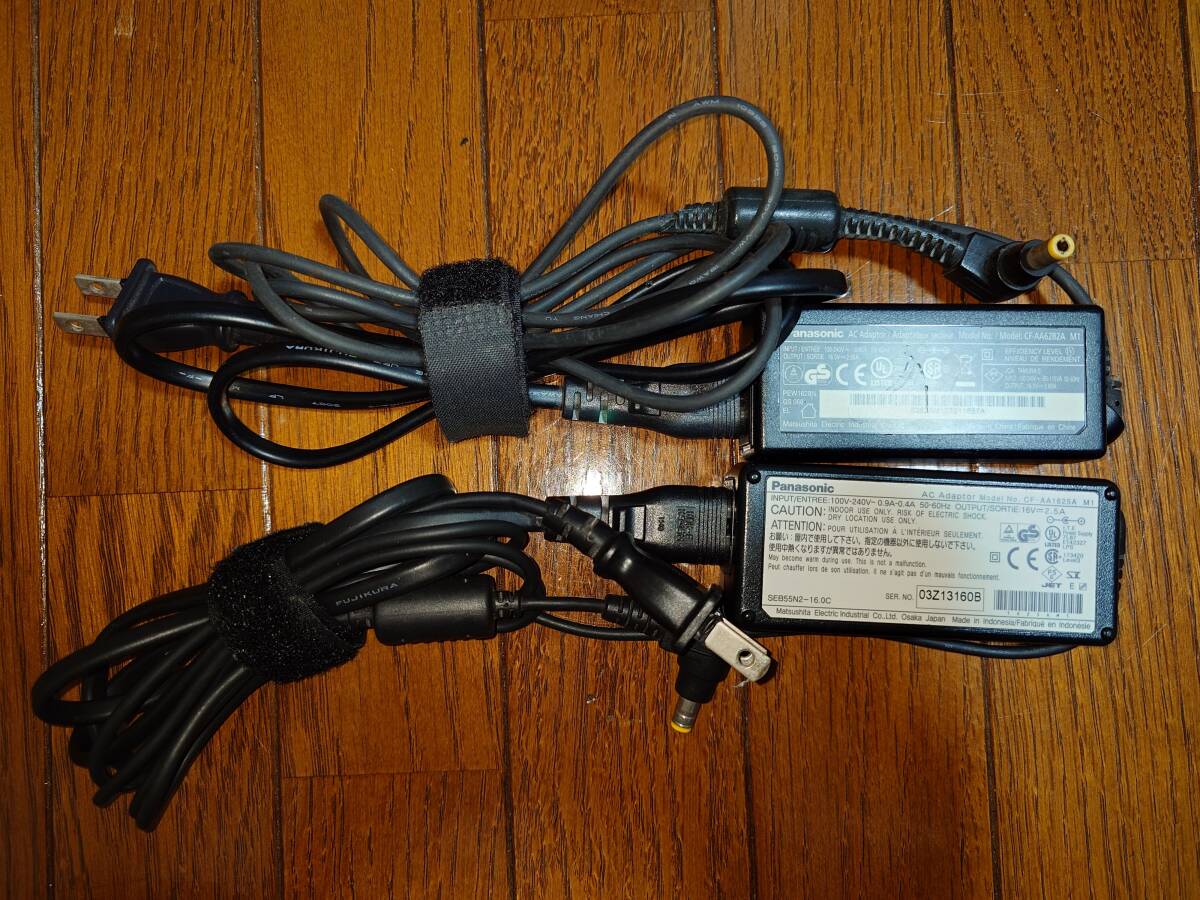 ジャンク品【2個(gè)】レッツノート用_純正ACアダプター2種類_CF-AA6282A、CF-AA1625A