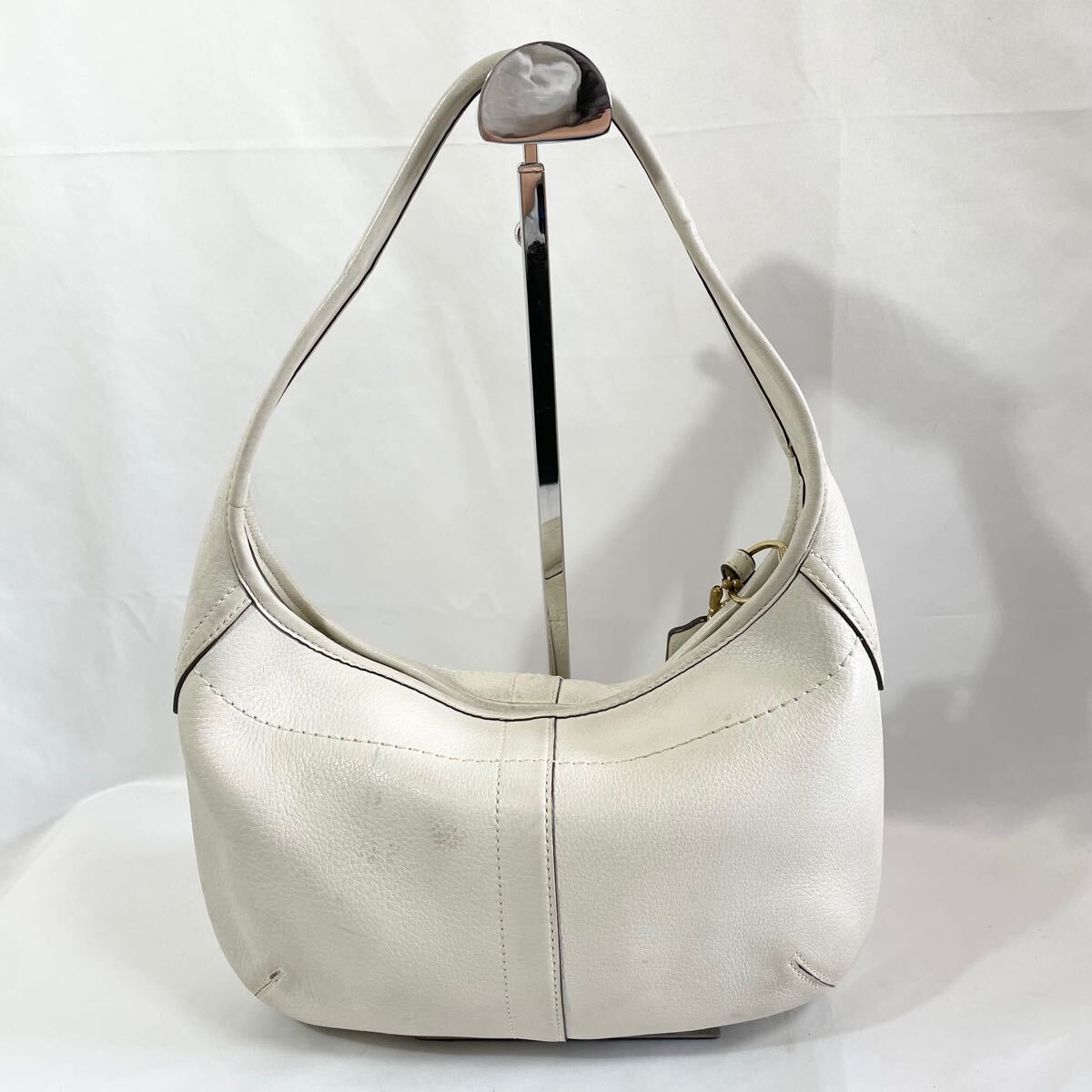 正規品 COACH コーチ ハンドバッグ 白 ホワイト 革 レザー 保存 正規品 COACH コーチ ハンドバッグ 白 ホワイト 革 レザー 保存