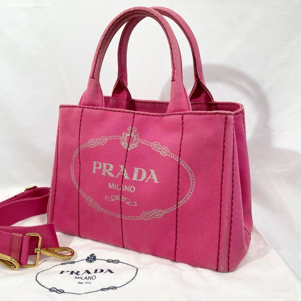 正規品 PRADA プラダ ハンドバッグ 2way ショルダー付 カナパ 正規品 PRADA プラダ ハンドバッグ 2way ショルダー付 カナパ
