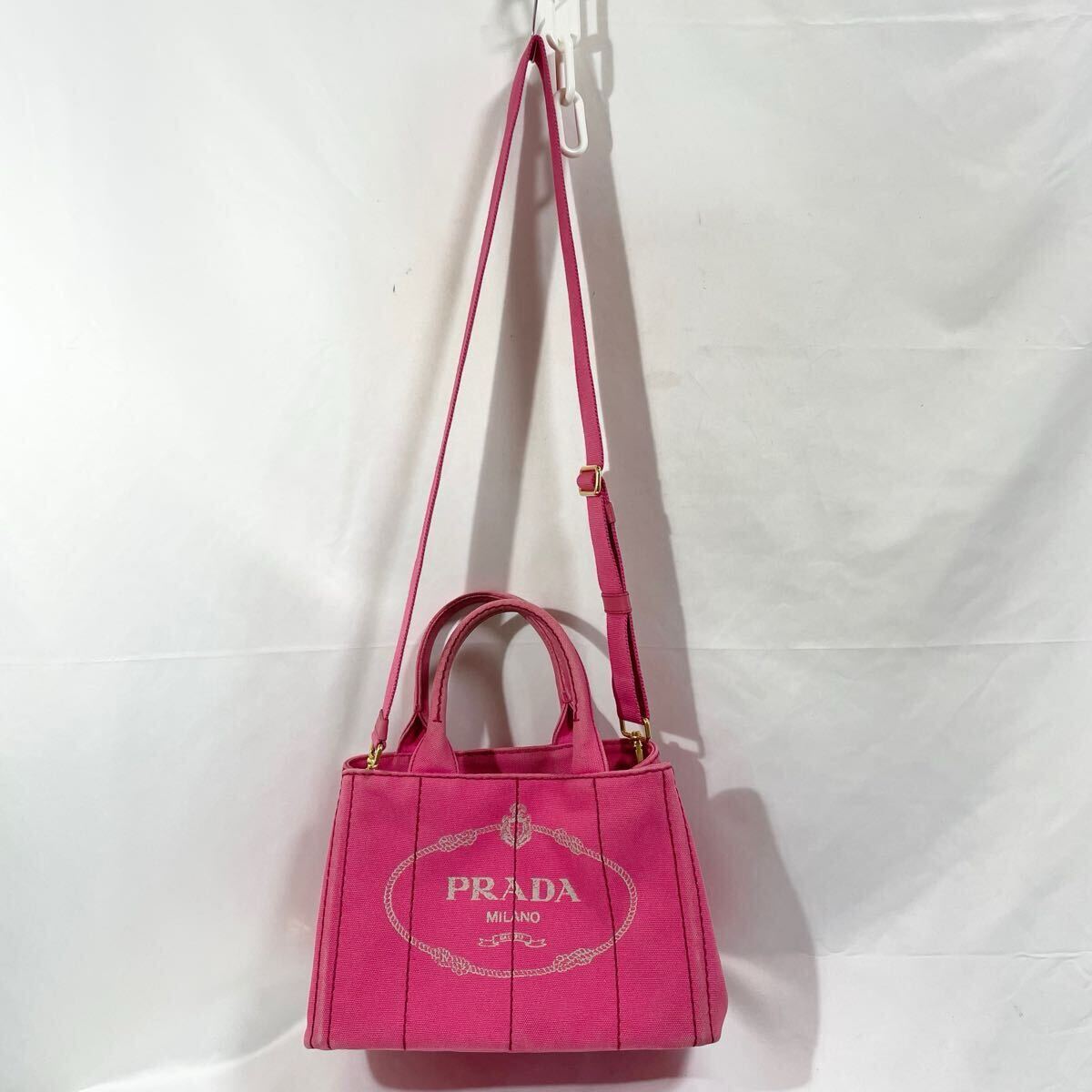 正規品 PRADA プラダ ハンドバッグ 2way ショルダー付 カナパ 正規品 PRADA プラダ ハンドバッグ 2way ショルダー付 カナパ