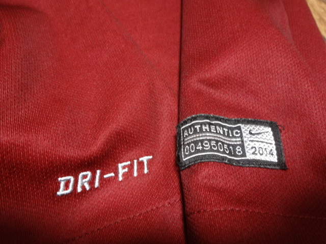 ポルトガル代表 正規品 ユニフォーム シャツ 2014/2015 ホーム Sサイズ 中古_画像6