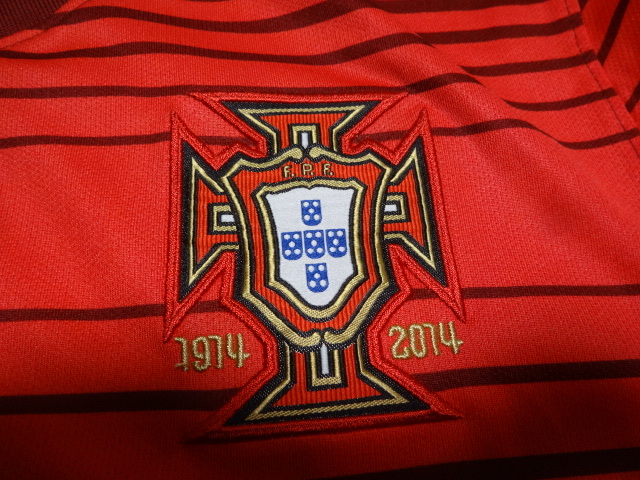 ポルトガル代表 正規品 ユニフォーム シャツ 2014/2015 ホーム Sサイズ 中古_画像5