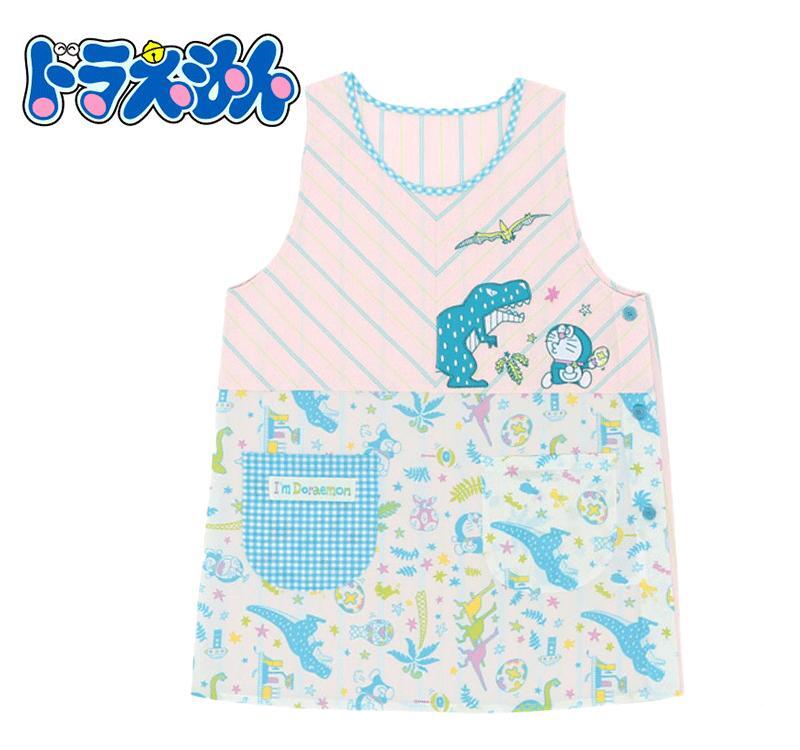 I’m Doraemon 恐竜アート パステルアニマルエプロン (ピンク) ドラえもん 総柄 刺繍 22303015 おしゃれ 保育士 03