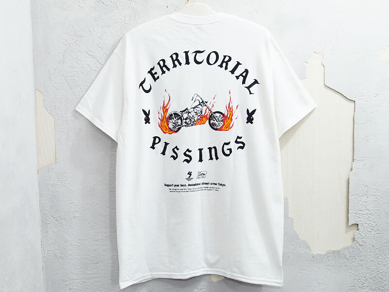 美品 L サイズ US 三軒茶屋 Suntee Territorial Pissings T-Shirt Tシャツ サンティ アス WHITE FT