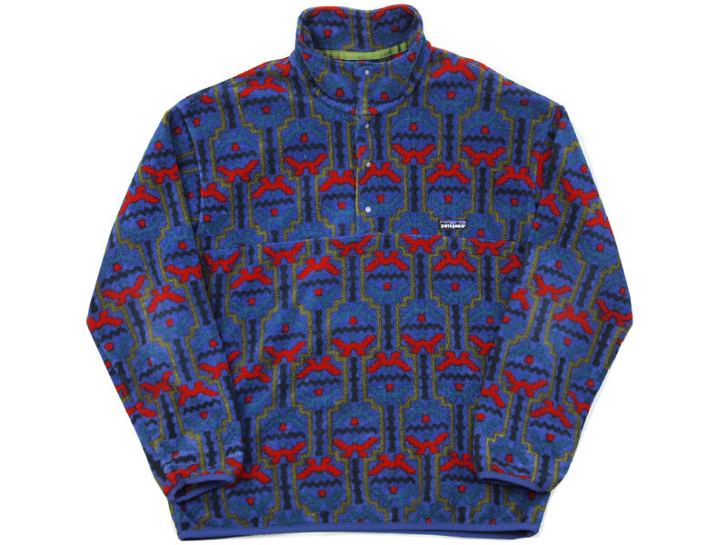 希少 L サイズ 90s patagonia テウェルチェ 総柄 SNAP-T スナップT フリース プルオーバー パタゴニア 雪なしタグ USA製 25205