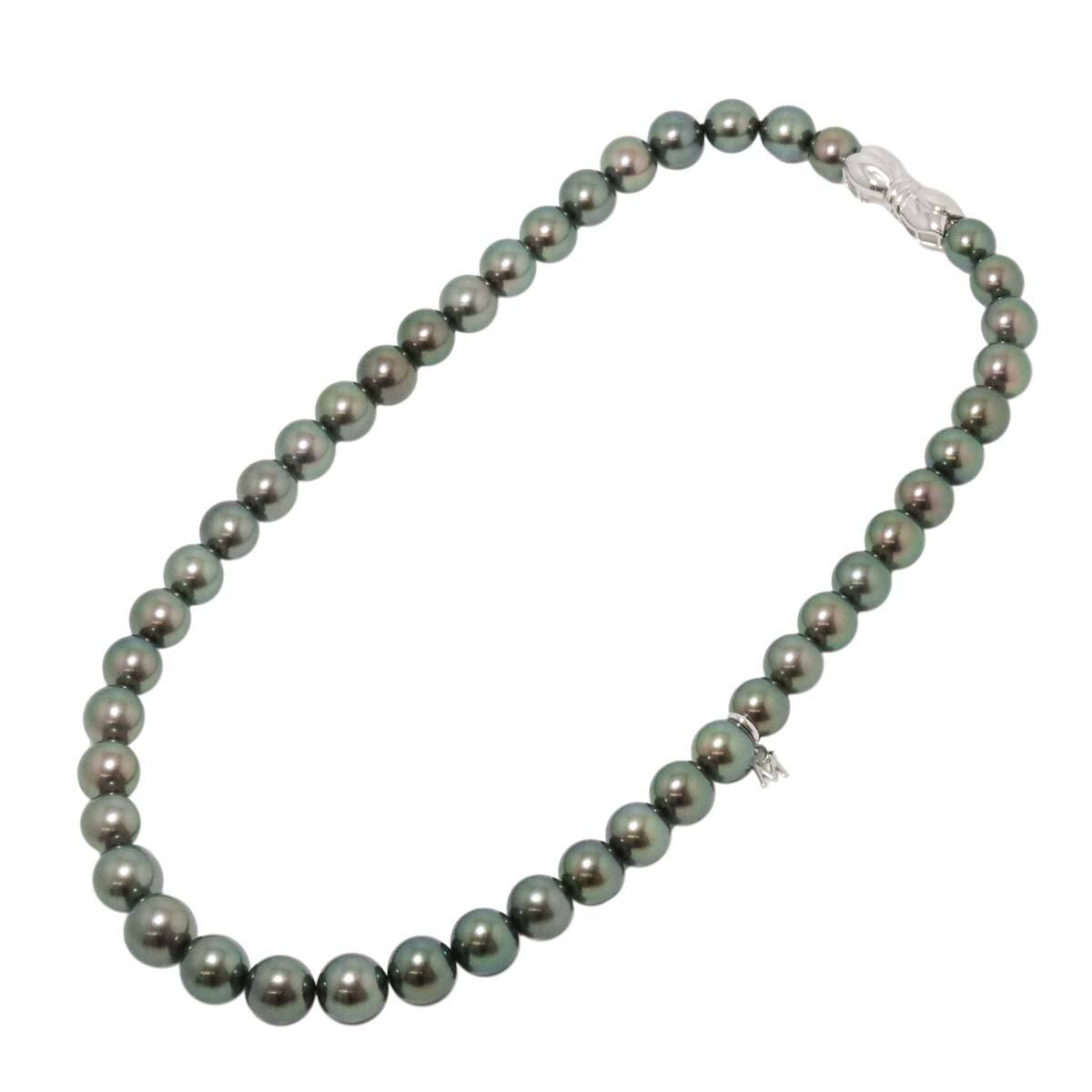 ミキモト MIKIMOTO 黒蝶真珠 10.5-8.0mm ネックレス 43cm K18 WG ミキモト MIKIMOTO 黒蝶真珠 10.5-8.0mm ネックレス 43cm K18 WG