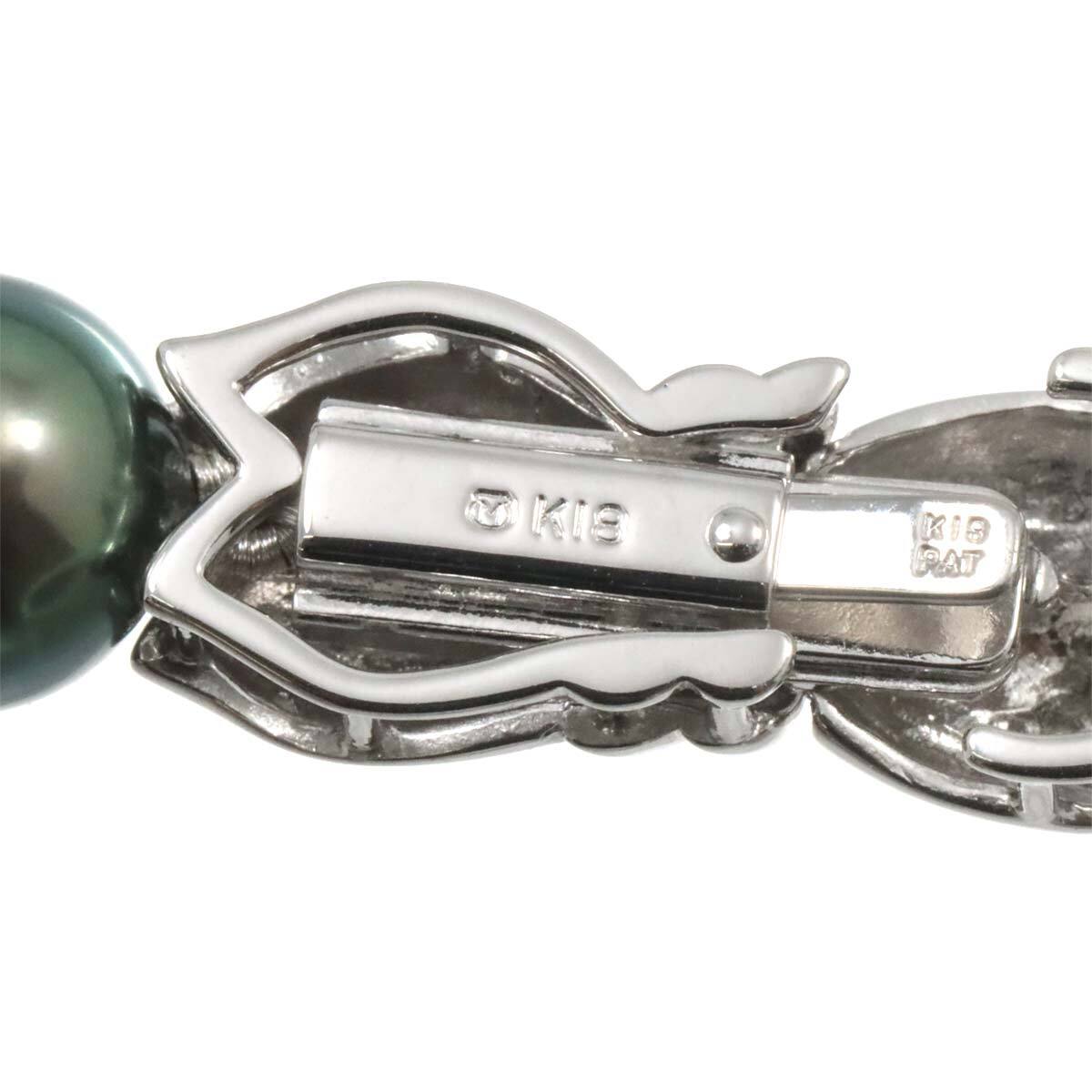 ミキモト MIKIMOTO 黒蝶真珠 10.5-8.0mm ネックレス 43cm K18 WG ミキモト MIKIMOTO 黒蝶真珠 10.5-8.0mm ネックレス 43cm K18 WG