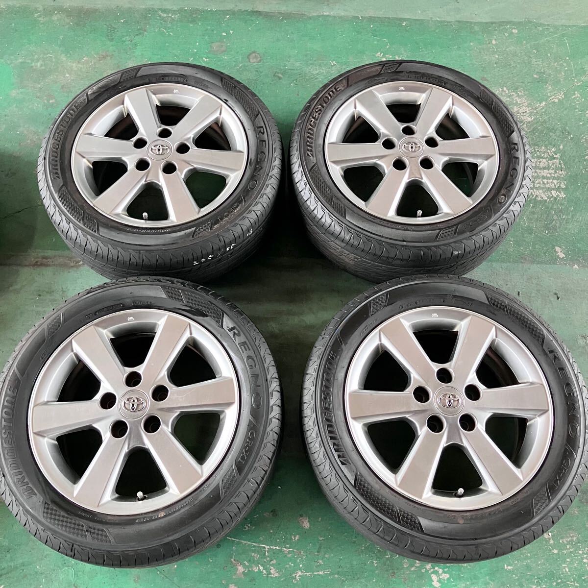  Toyota Isis original wheel [ 4 pcs set ③ ] 16 -inch 5 hole Bridgestone REGNO 205/55R16 burr mountain 6.5JJ Alphard Auris RAV4