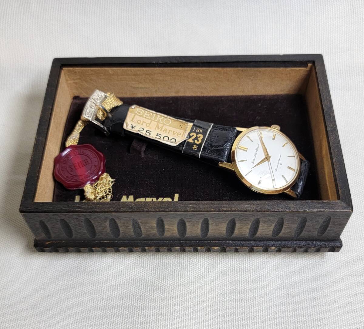 デッドストック品　18Kケース　セイコー　ロードマーベル　箱・タグ付き　SEIKO　LOADMARVEL_画像1