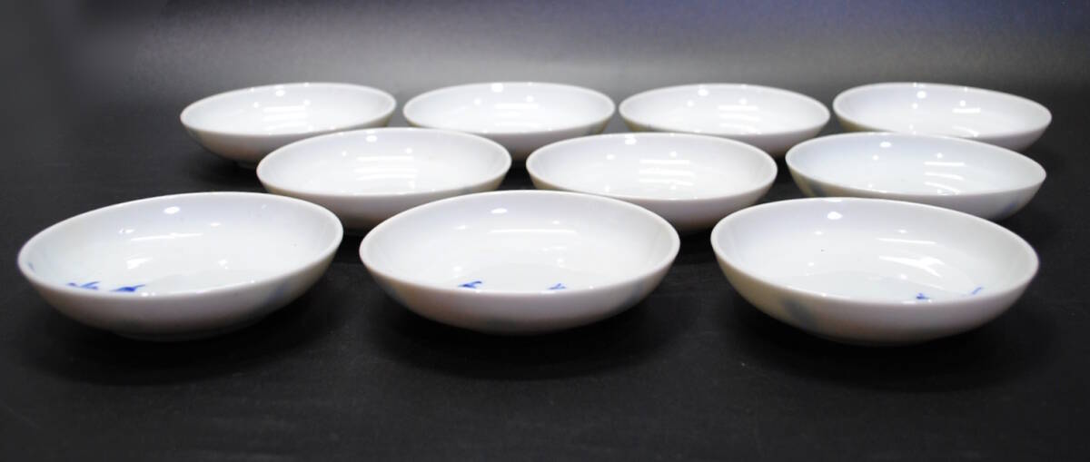 【売切り屋】源六焼 小皿 10枚 牡丹図 佐賀 嬉野 旧家蔵出 /平皿 料亭 懐石 日本料理 会席 割烹 和食器 古伊万里色絵 有田焼_画像6