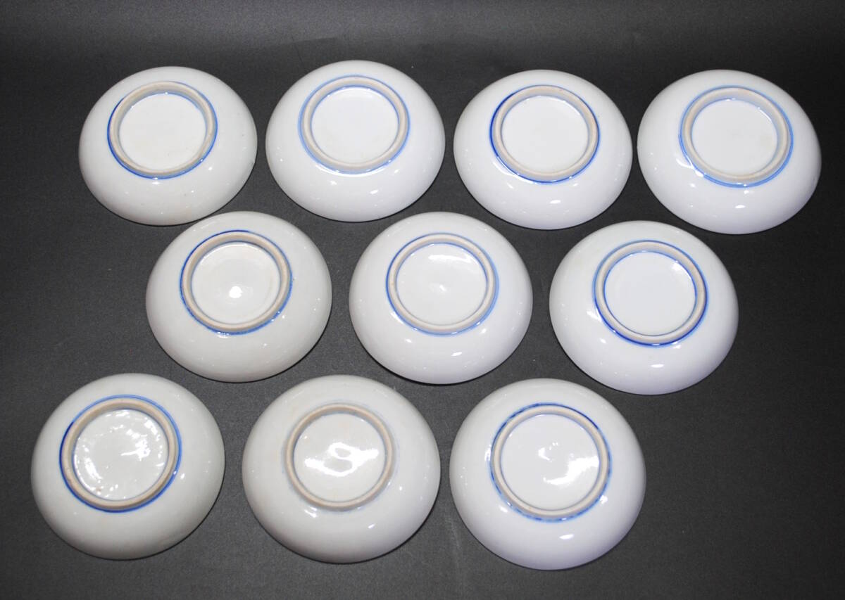 【売切り屋】源六焼 小皿 10枚 牡丹図 佐賀 嬉野 旧家蔵出 /平皿 料亭 懐石 日本料理 会席 割烹 和食器 古伊万里色絵 有田焼_画像7