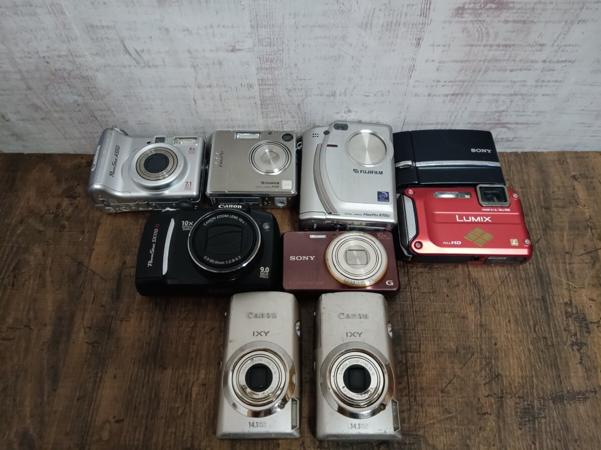 厳選　 デジカメ　デジタルカメラ　まとめ　9点　 Canon キャノン　 IXY 10S PC1467 PowerShot SX110IS A550 SONY など　ジャンク