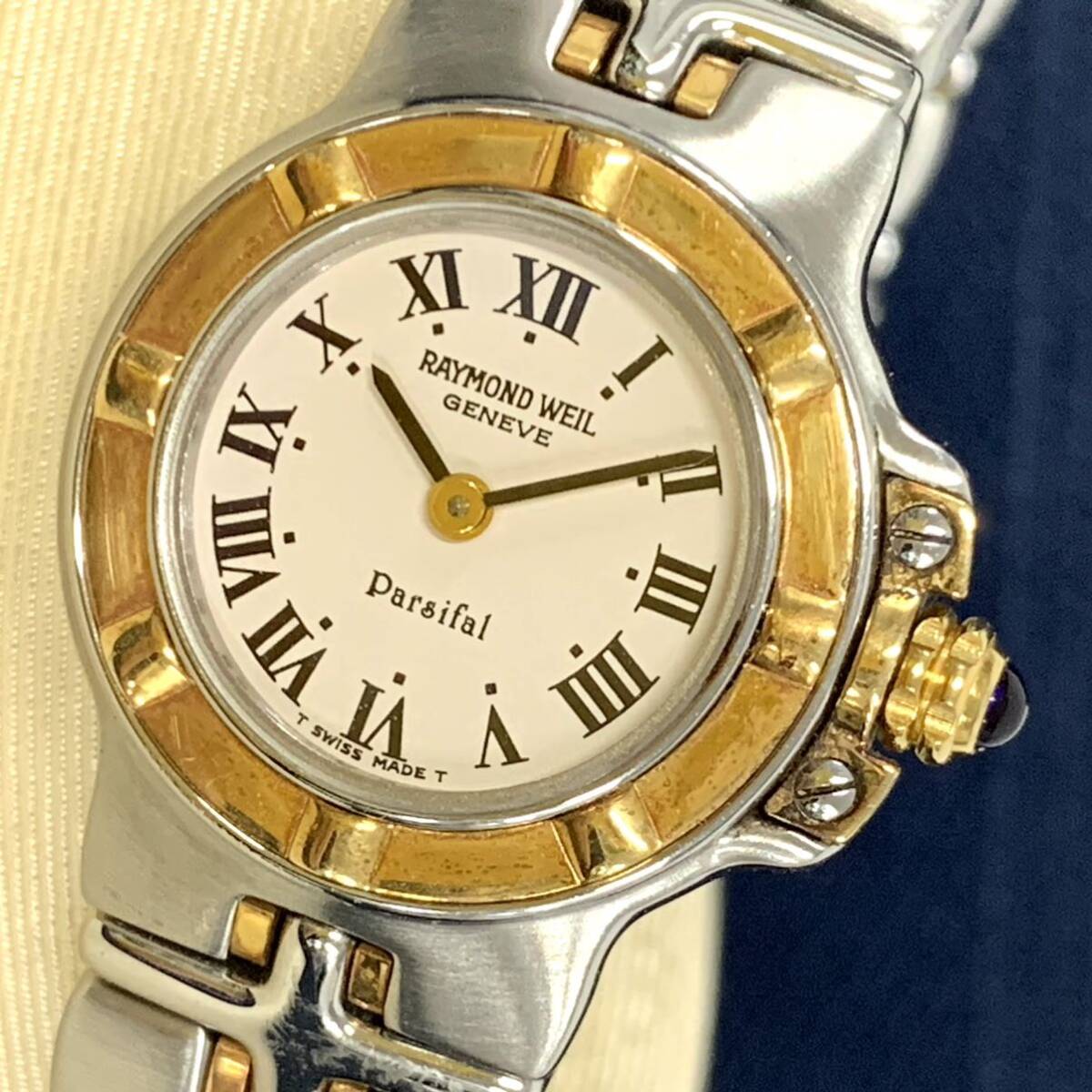 動作未確認 RAYMOND WEIL GENEVEレイモンドウィル 9690 A554756クォーツ 腕時計 現状品 箱 カ15