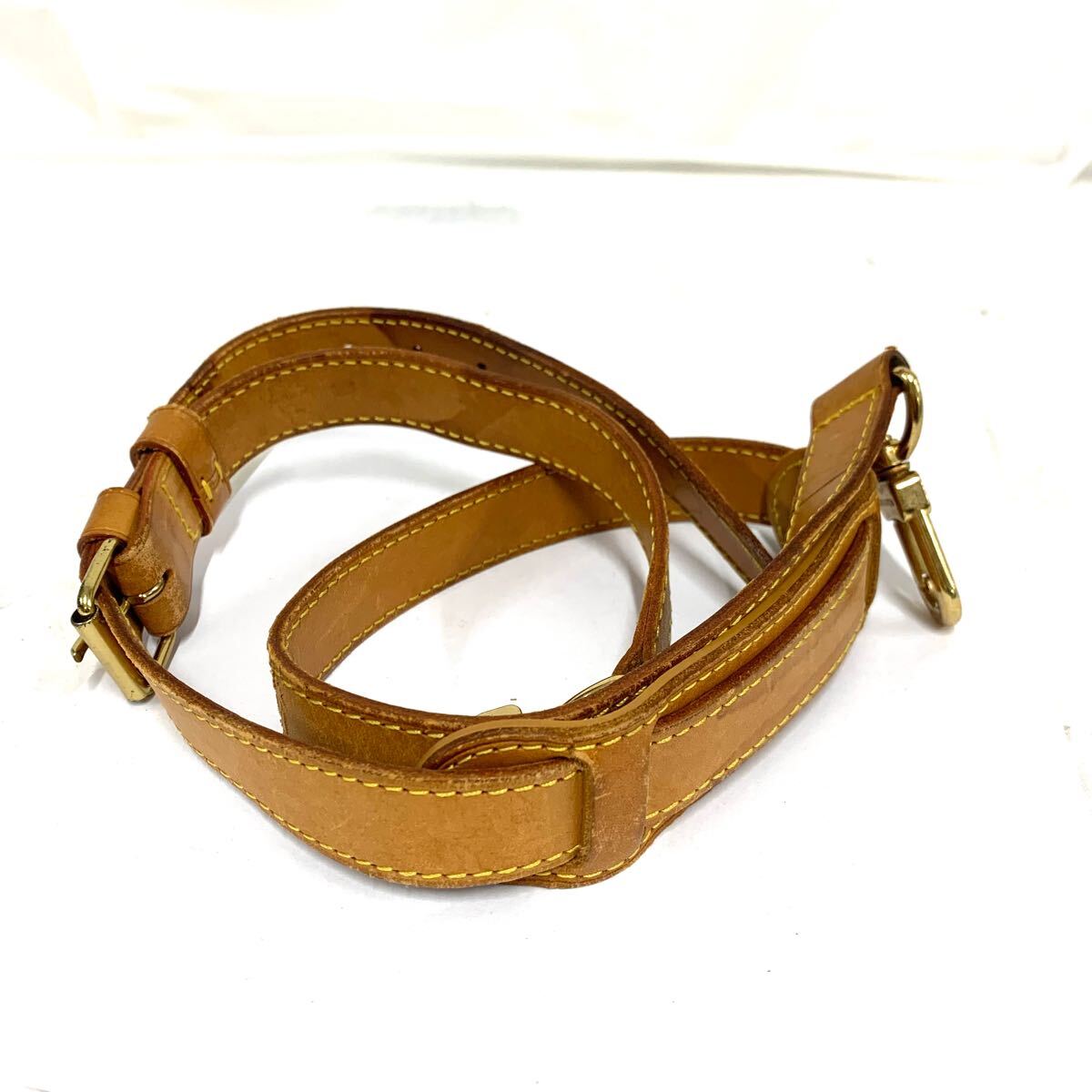 ルイヴィトン LV ショルダーストラップ レザー ベージュ カラー系 ゴールド金具 LOUIS VUITTON 現状品 