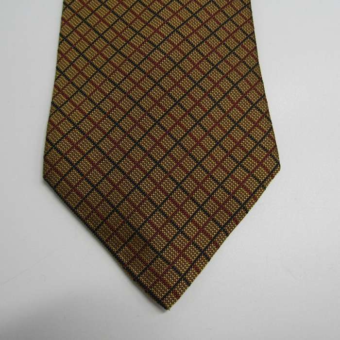 チャップスラルフローレン ブランド ネクタイ チェック柄 格子柄 シルク 日本製 PO メンズ ブラウン CHAPS RALPH LAUREN_画像6