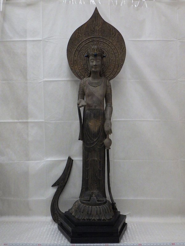 P5918 法隆寺 百済観音 仏像 観音菩薩立像 仏教美術 レプリカ 置物