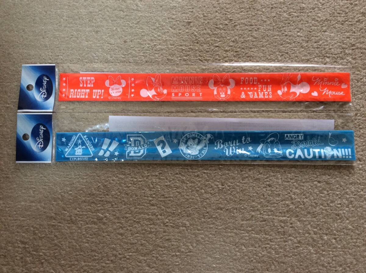 新品未使用未開封　ディズニー　　キャラクターカラフル反射リストバンド　　防災　交通安全　　児童　夜間　セキュリティ　　2本セット_画像1