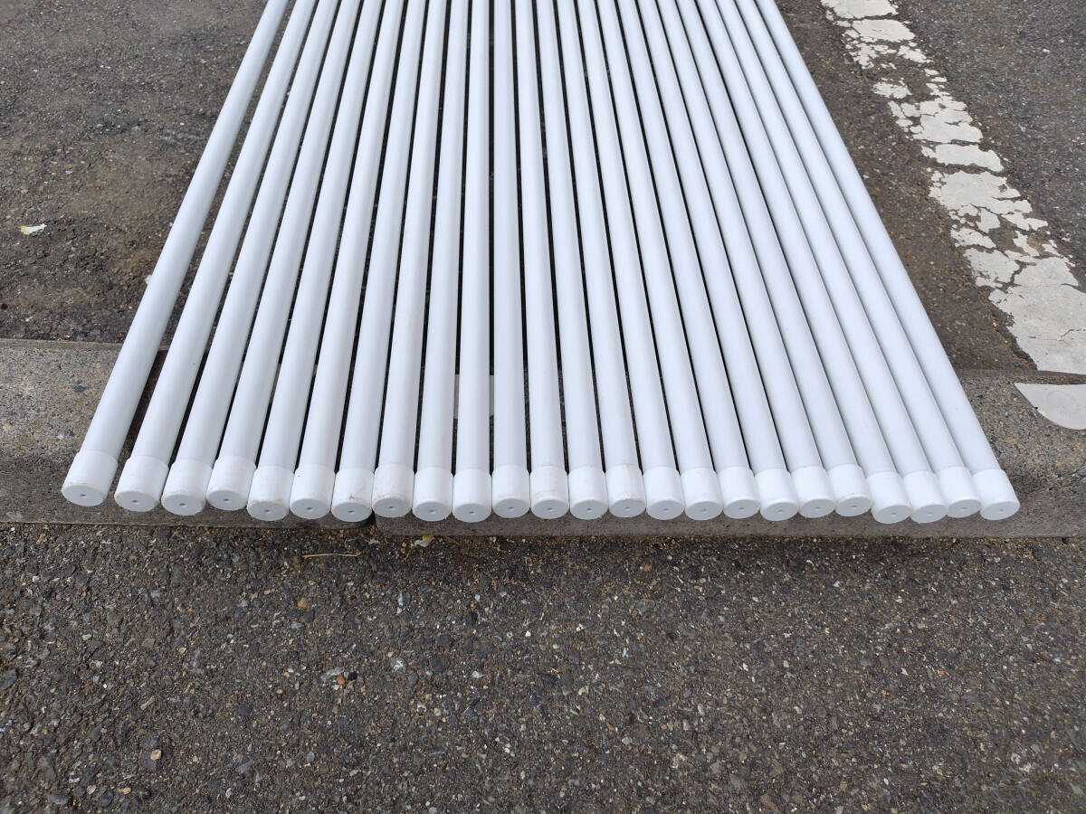 発送地域限定【東京・神奈川一部送料無料】美品 24本セット 2段伸縮3mのぼりポール 3ｍ～720 スウィングバナー専用 エコマルポール 白_画像2