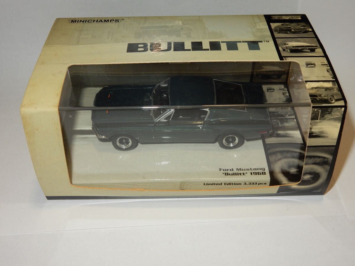 1/43 ミニチャンプス 68 フォード マスタング ミニカー BULLTT ブリット　アメ車　ford
