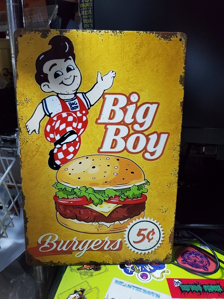 ビッグボーイ★レトロブリキ看板★ヴィンテージメタルサインボード★bigboyグッズ★アメリカン海外雑貨★ガレージや自室に★