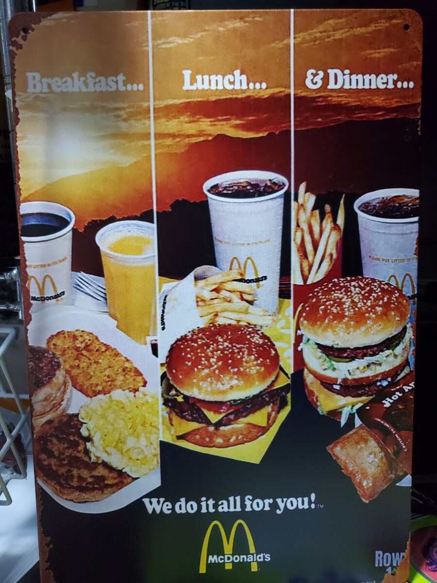 【超安い】 海外雑貨 アメリカンヴィンテージ 大きな メタル マクドナルド アンティーク雑貨