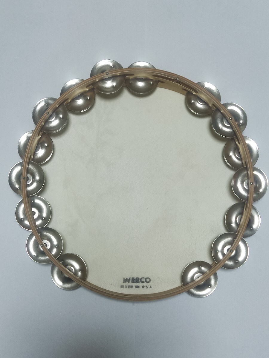 【特価】WERCO タンバリン(10インチ) WERCO(ウェルコ)タンバリン ダブルジングル 本皮張り 10インチ