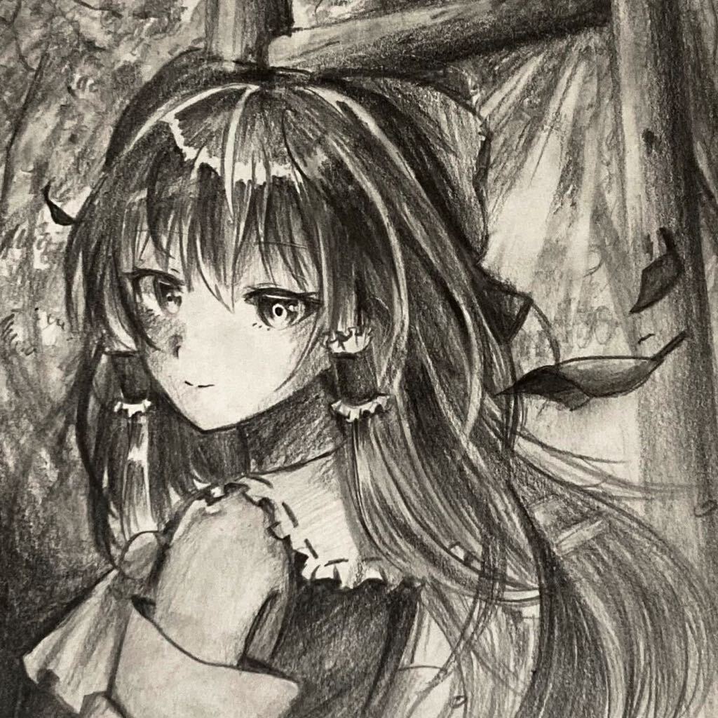 同人手描きイラスト 東方Project 博麗霊夢 ミニ色紙 手描きイラスト 同人手描きイラスト 東方Project 博麗霊夢 ミニ色紙 手描きイラスト