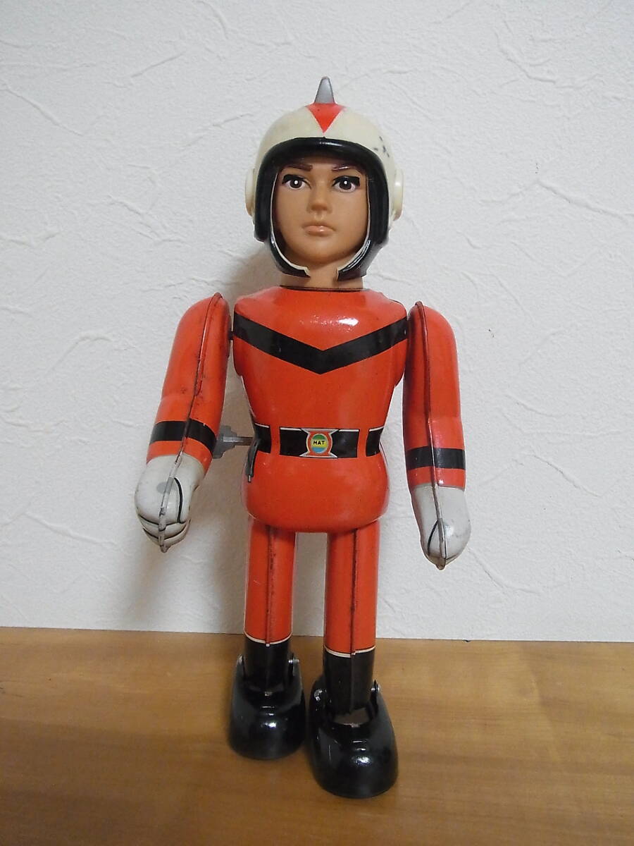 当時物 ブリキ◎動作品 ブルマァク MAT マット 隊員 帰ってきたウルトラマン ゼンマイ歩行☆