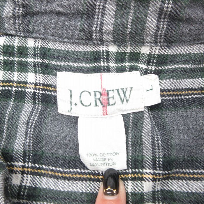 XL/ old clothes J Crew J.CREW long sleeve flannel shirt men's 90s long height cotton button down gray other check 24oct19 used top 