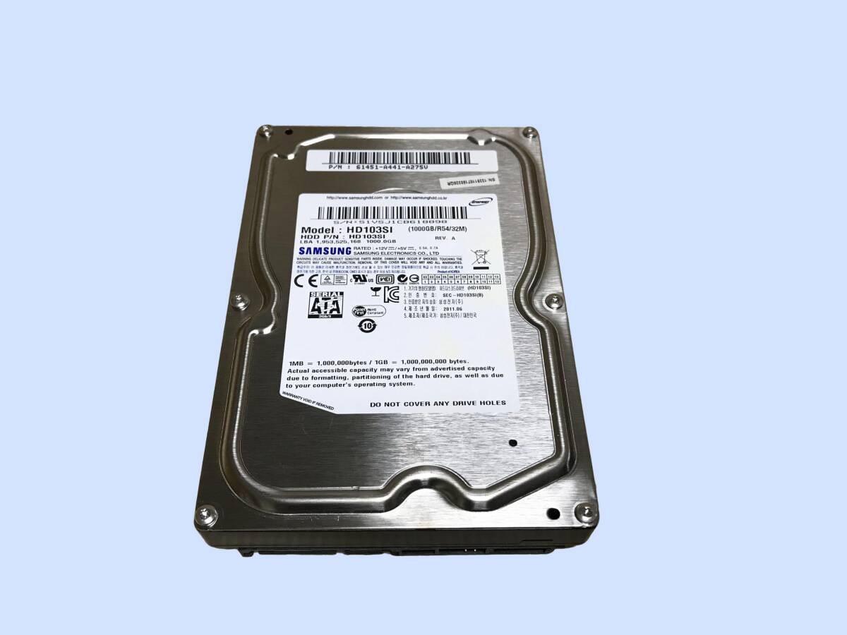M4369 SAMSUNG 1TB 3.5インチ HDD HD103SI SATA 使用 36088時間 全国送料無料