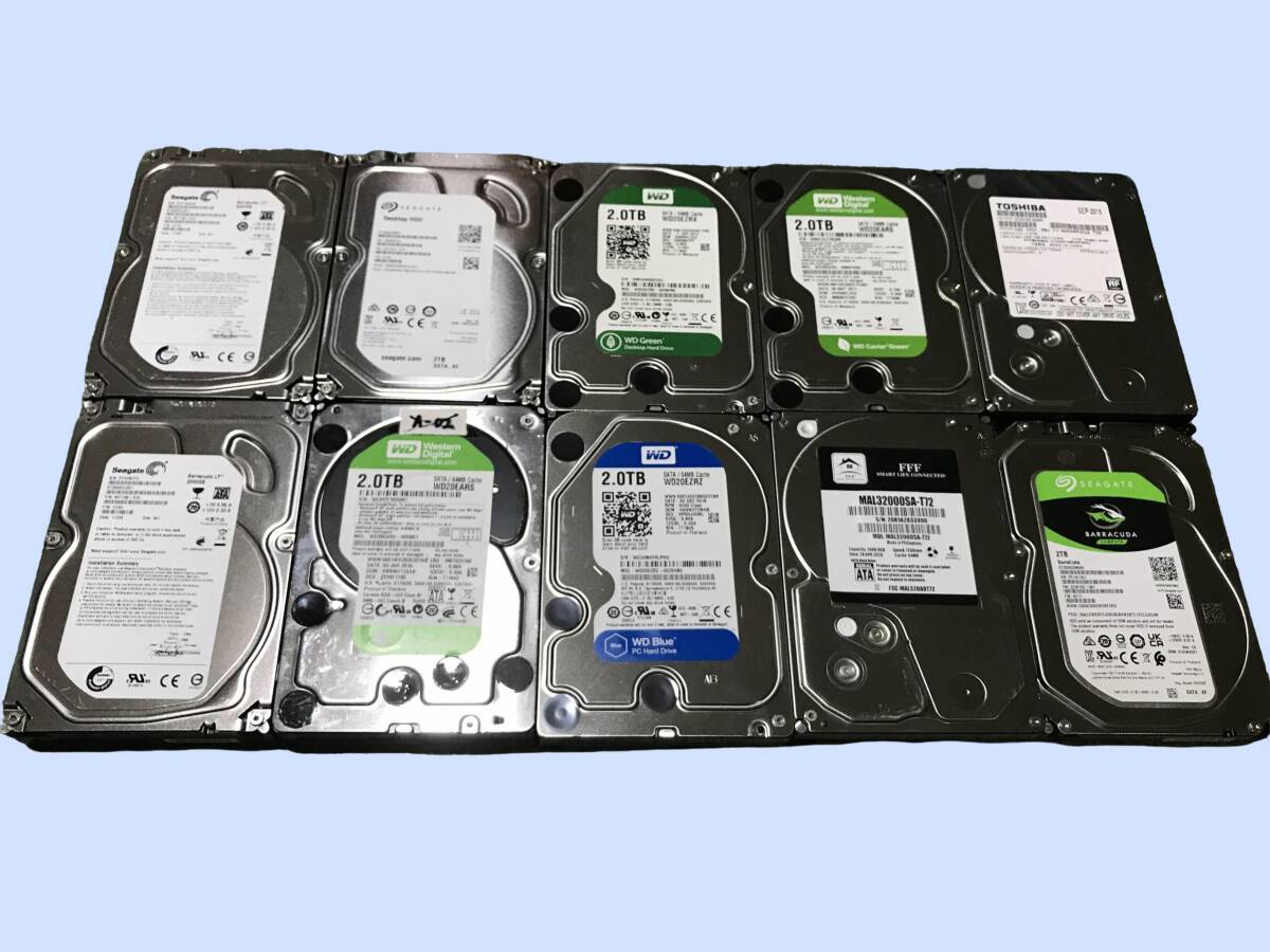 M4496 Western Digtal Seagate 2TB x10個 HDD まとめて10個 