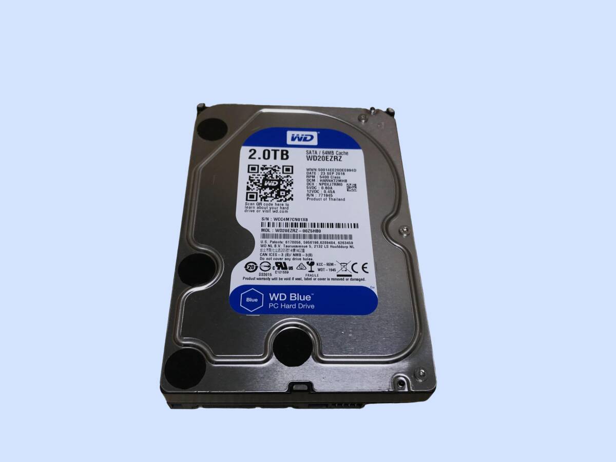 M4669 Western Digital WD 2TB WDC WD20EZRZ 3.5インチ 使用 18234時間 全国送料無料