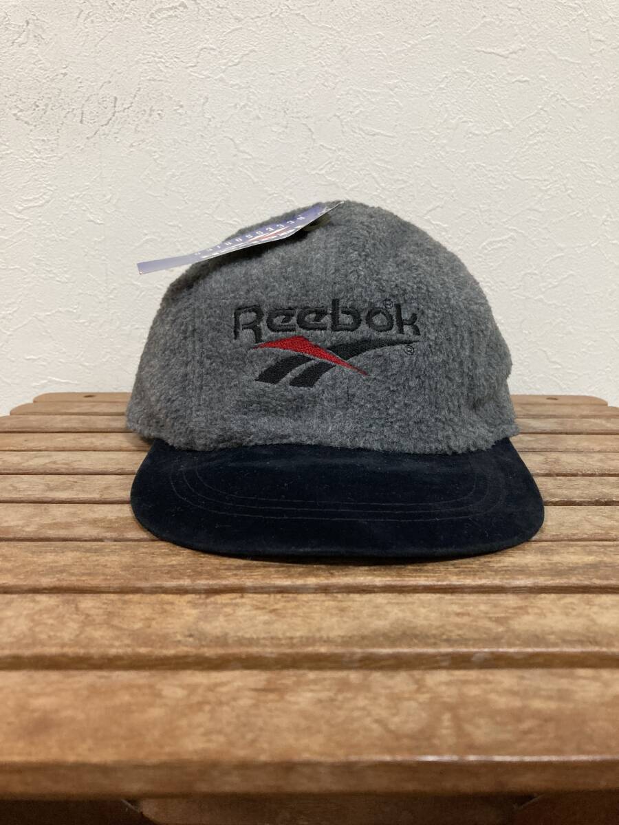 デッドストックreebokリーボックdeadstockフリースキャップ 90'sヴィンテージvintage90年代ビンテージ帽子