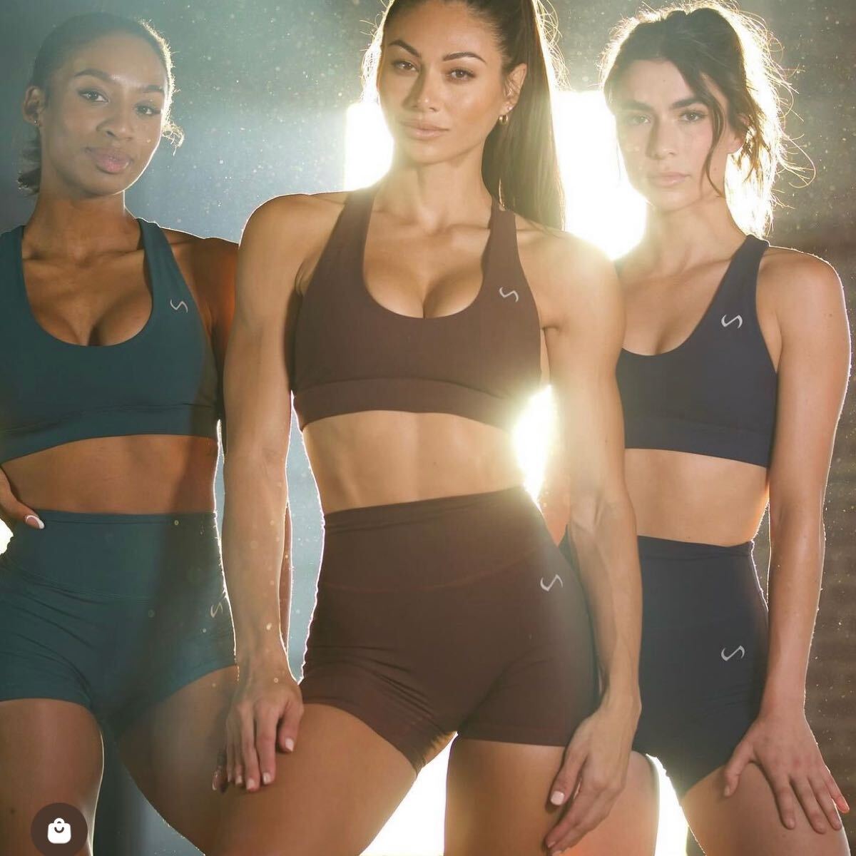 tlfapparel スポーツブラ&ショートレギンスセット ブラウン tlfapparel スポーツブラ&ショートレギンスセット ブラウン