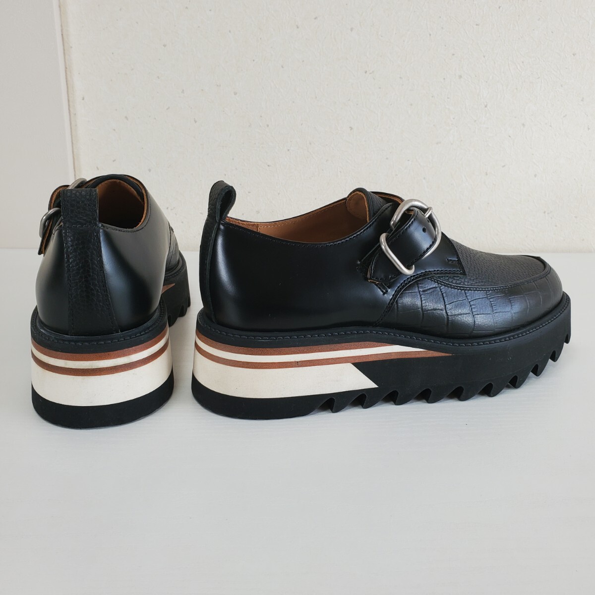 新品◆Hender Scheme single monk mills エンダースキーマ シングルモンクミルズ レザーシューズ シャークソール(6■27.5~28cm)黒ブラック 新品◆Hender Scheme single monk mills エンダースキーマ シングルモンクミルズ レザーシューズ シャークソール(6■27.5~28cm)黒ブラック
