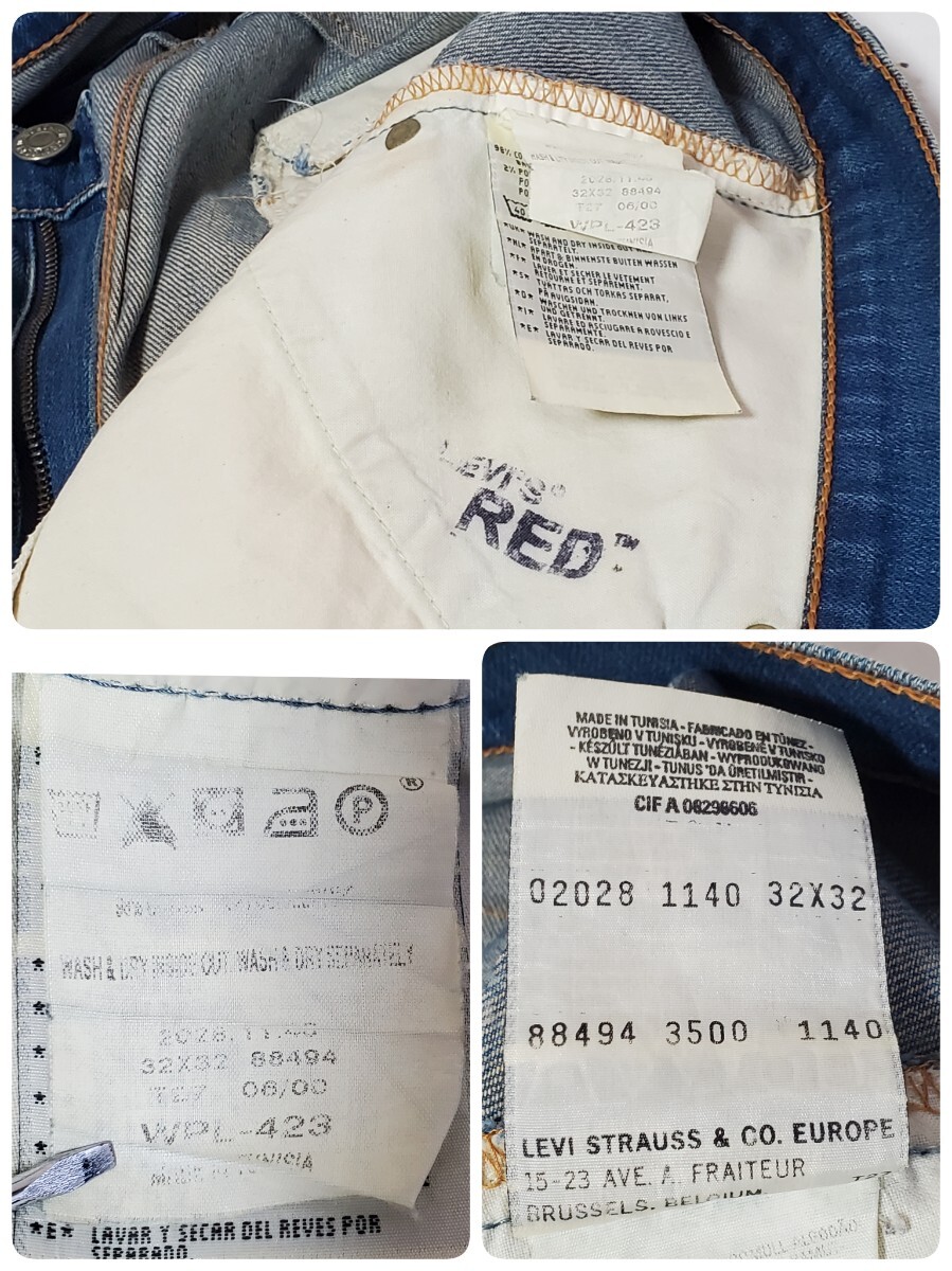 初期 LEVI'S Red リーバイスレッド wpl-423 ファスナー付き 立体 初期 LEVI'S Red リーバイスレッド wpl-423 ファスナー付き 立体