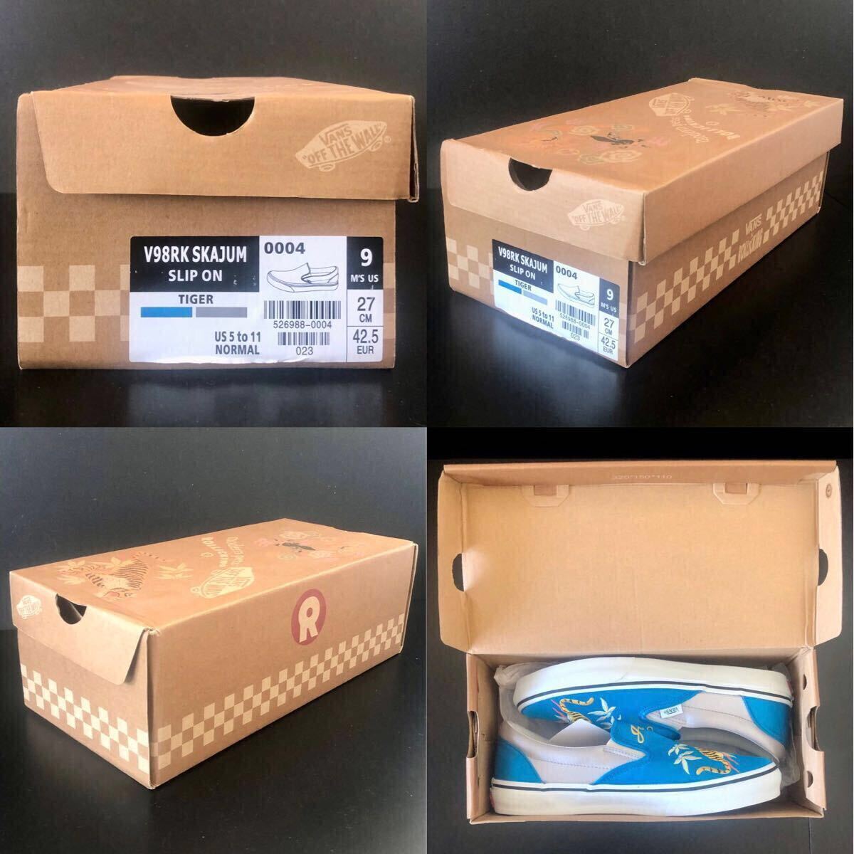 青 虎 VANS × ROLLICKING スリッポン TIGER 27cm SKAJUM 青 虎 VANS × ROLLICKING スリッポン TIGER 27cm SKAJUM