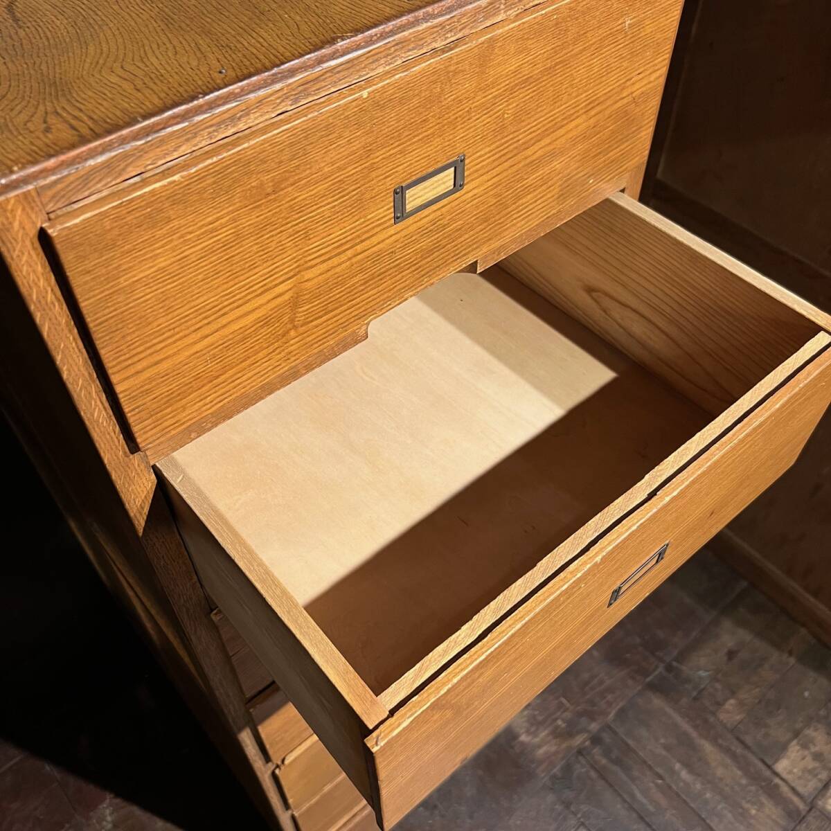 Vintage Filing Cabinet 書類棚 昭和レトロ ナラ材 楢 北海道 Vintage Filing Cabinet 書類棚 昭和レトロ ナラ材 楢 北海道