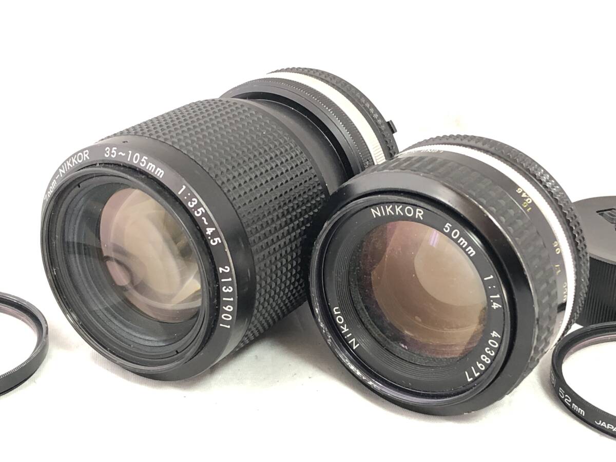 ★実用品★ ニコン Nikon Ai 50mm F1.4， Ai-S 35-105mm F3.5-4.5 #5919