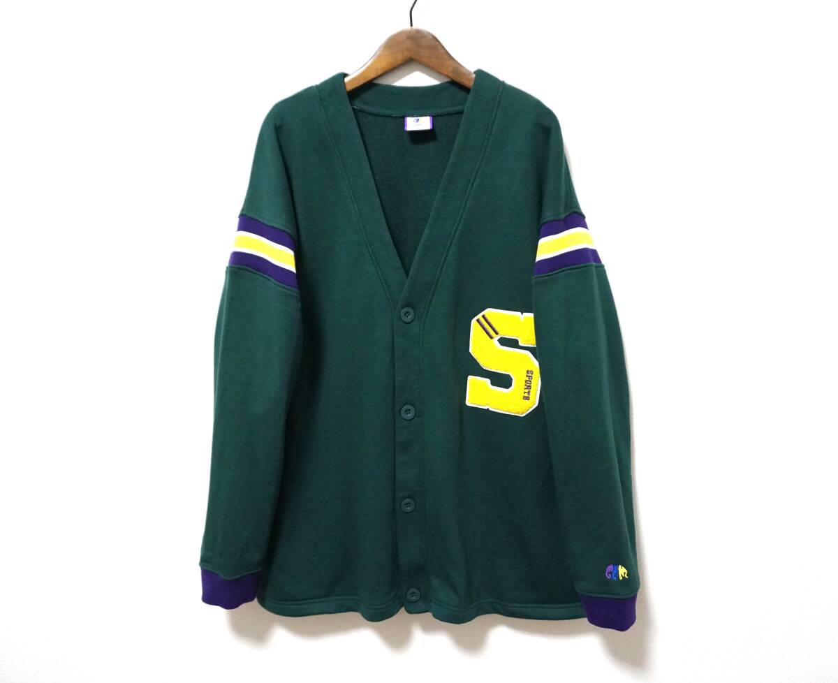 niko and... ニコアンド x GEM SPORTSWEAR レタードカーディガン L