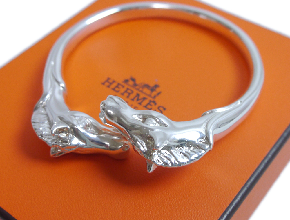 楽天市場】HERMES エルメス シュバル バングル ホース モチーフ