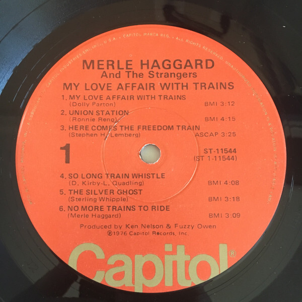 米LP Merle Haggard And The Strangers My Love Affair With Trains ST11544 Capitol Records /00260