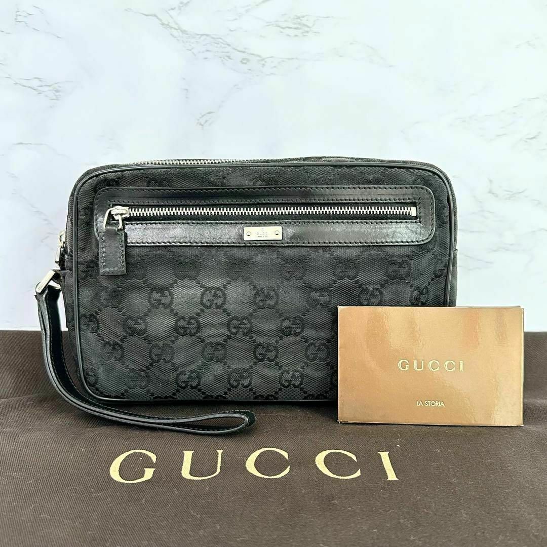  Gucci GUCCI сумка GG парусина черный вставка есть g00394