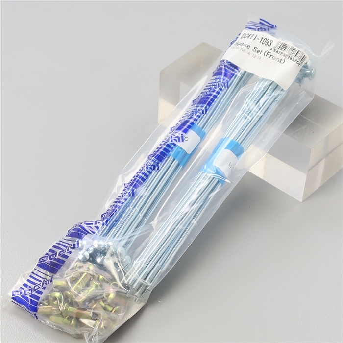 ◇展示品 カワサキ 350TR/F9 72-73年式 ダチ/DACHI スチール フロント スポーク/ニップルセット(G0325)