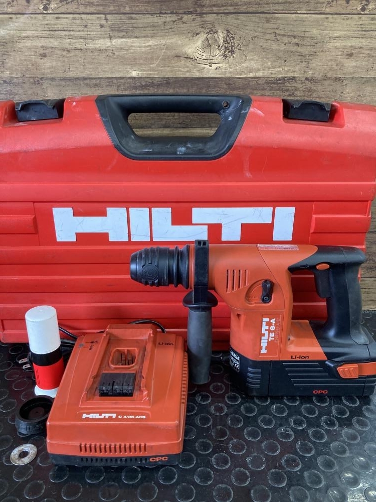 013♪ジャンク品♪HILTI ヒルティ 充電式ロータリーハンマドリル TE6-A 36V2.4Ahバッテリ1個 充電器有 モーター異臭有り